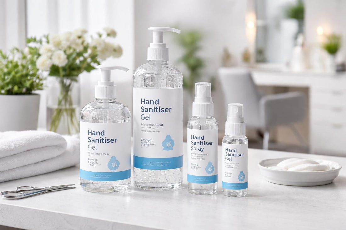 Professional hand sanitiser bottles for workplace and salon use
