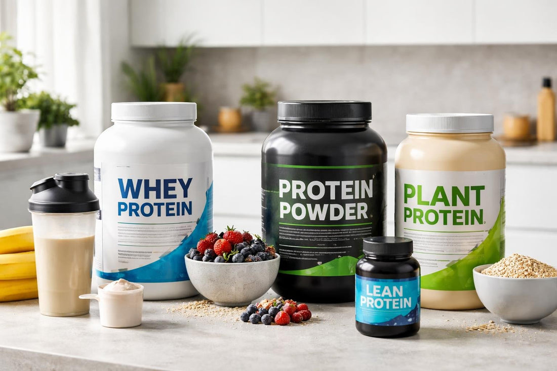assorted protein powder blends for UK gym-goers