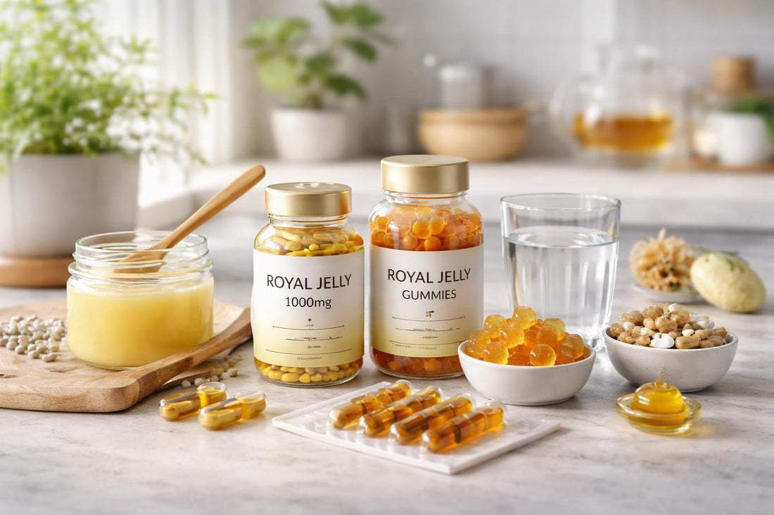 Beginner choosing royal jelly supplement formats in the UK