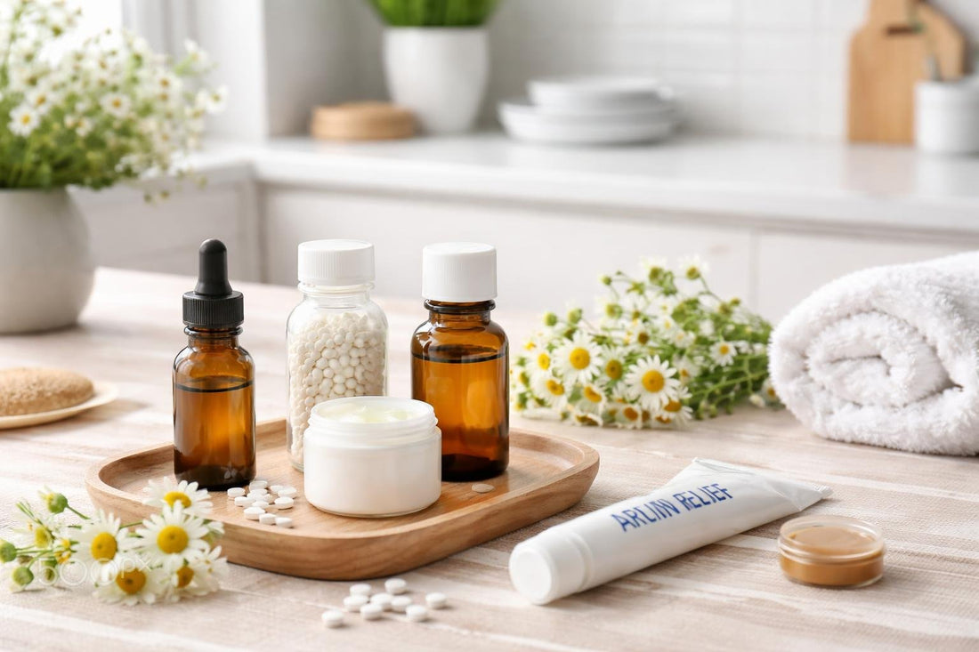 Homeopathic pain relief remedies used safely at home