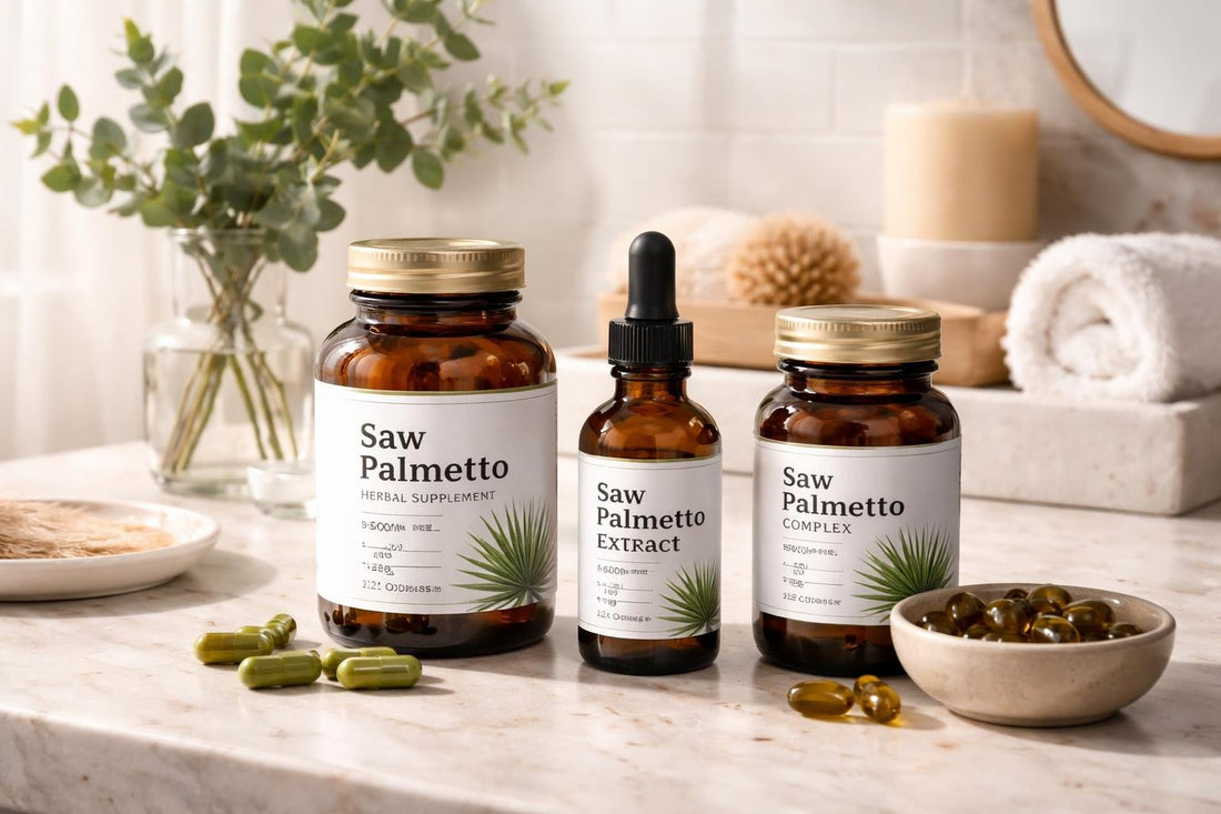 saw palmetto supplements bottles and capsules