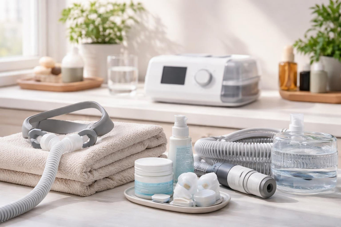 CPAP accessories for seasonal comfort, fit and humidity control