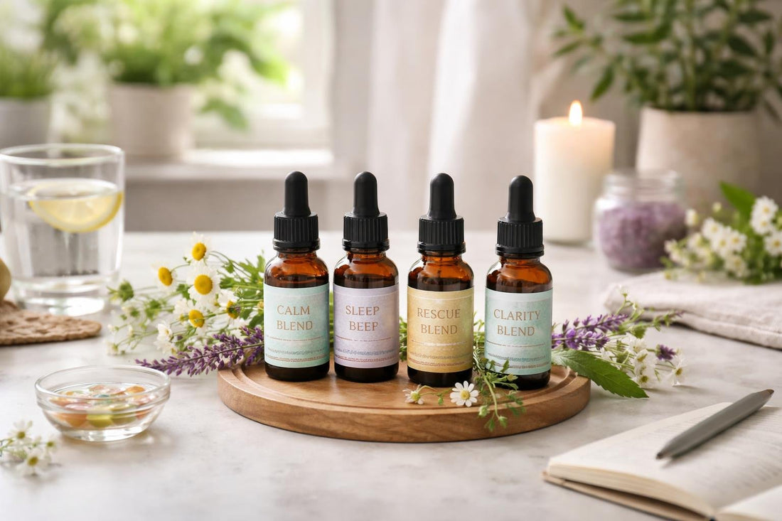 Seasonal flower essence remedies collection for calm and balance