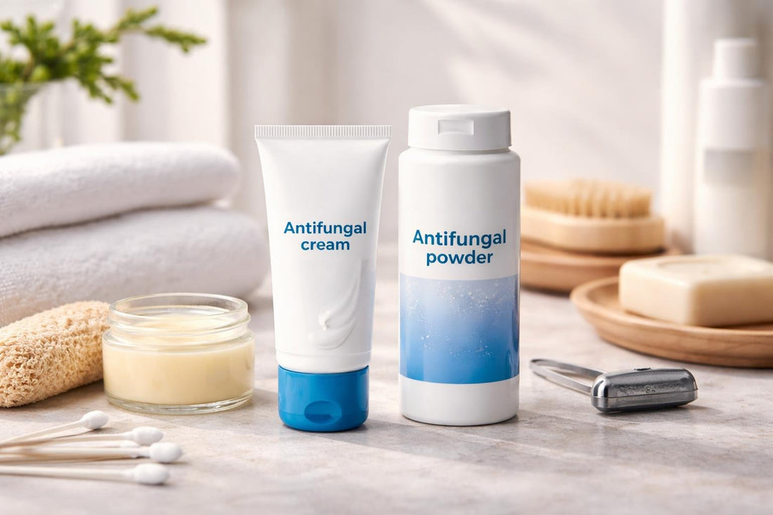 Antifungal cream and powder essentials for seasonal jock itch