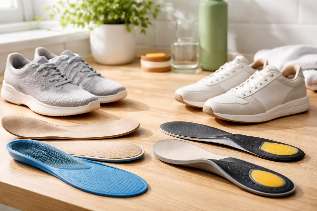 Comfortable shoe inserts and insoles in everyday trainers