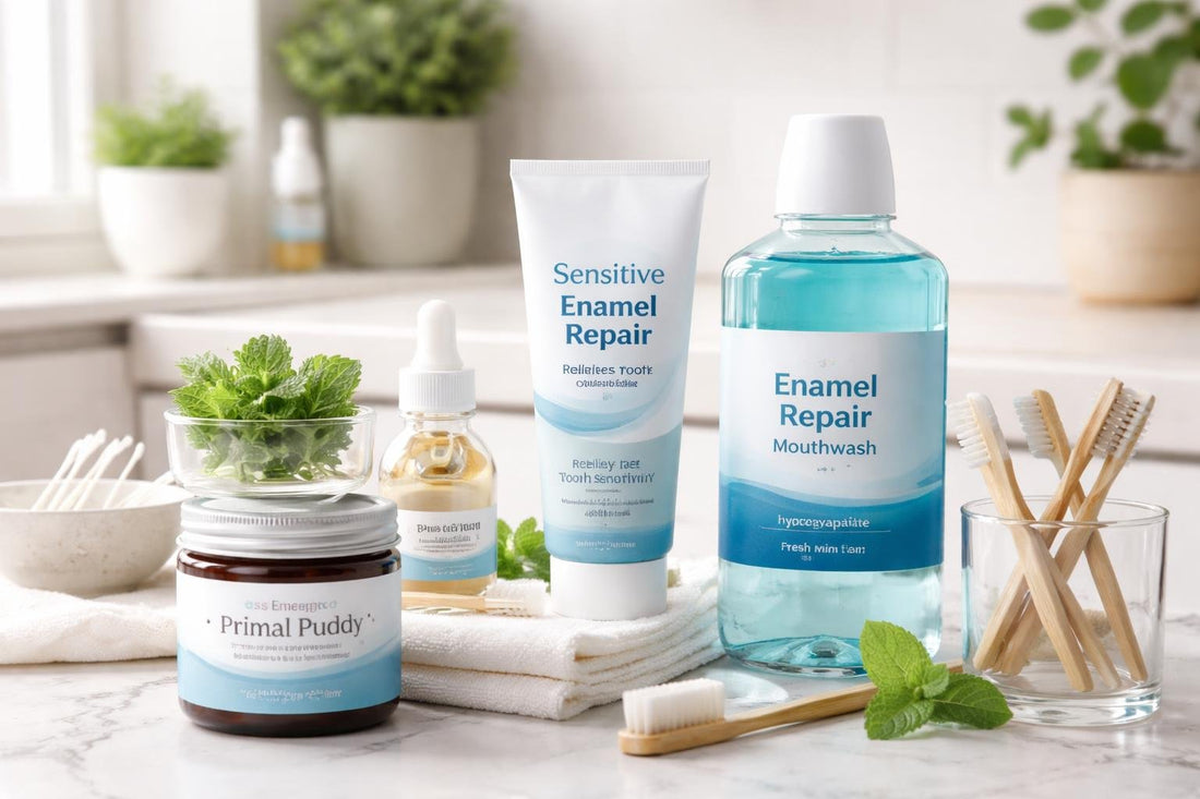dental sensitivity treatment products and enamel repair