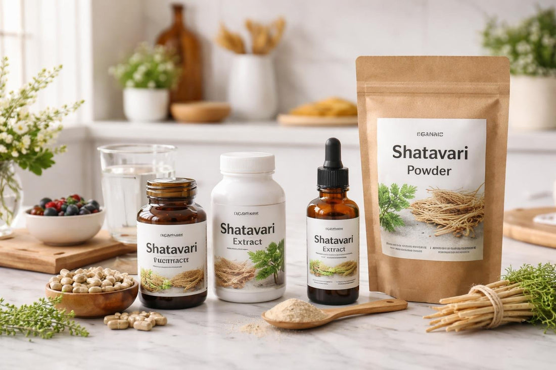 Selection of Shatavari supplements for menopause support
