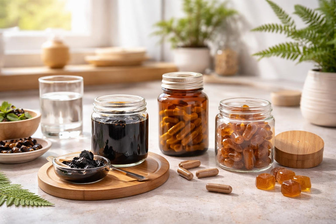 Shilajit supplements resin capsules gummies