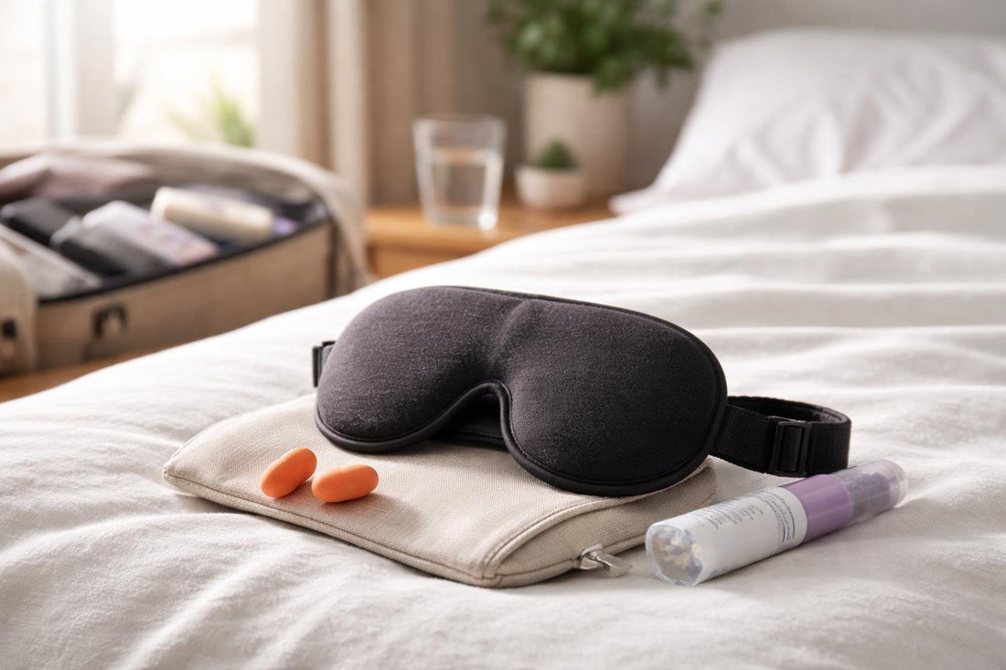 Comfortable blackout sleep mask for travellers and shift workers