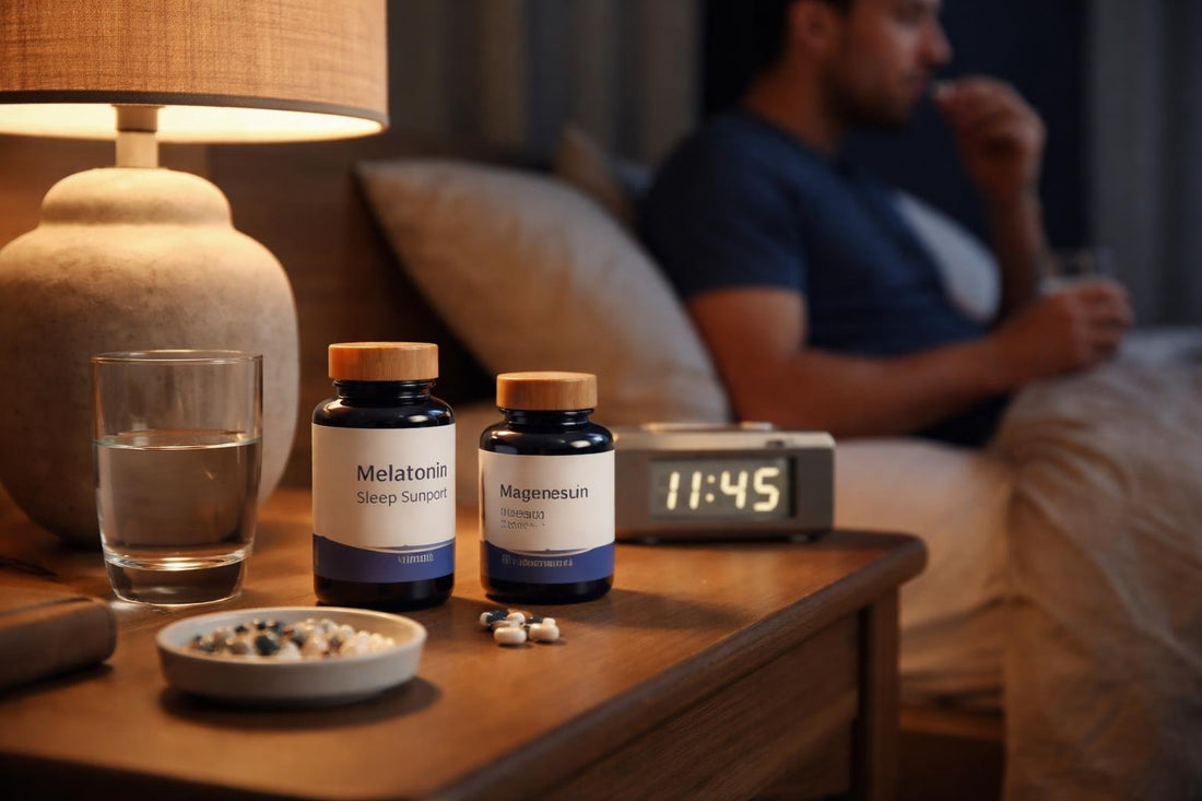 shift worker using sleep supplements at night to sleep