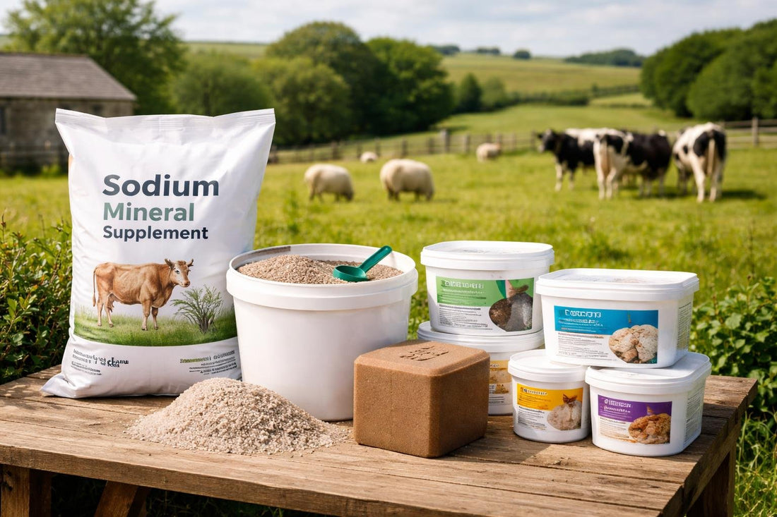 Sodium mineral supplements for UK sheep and cattle