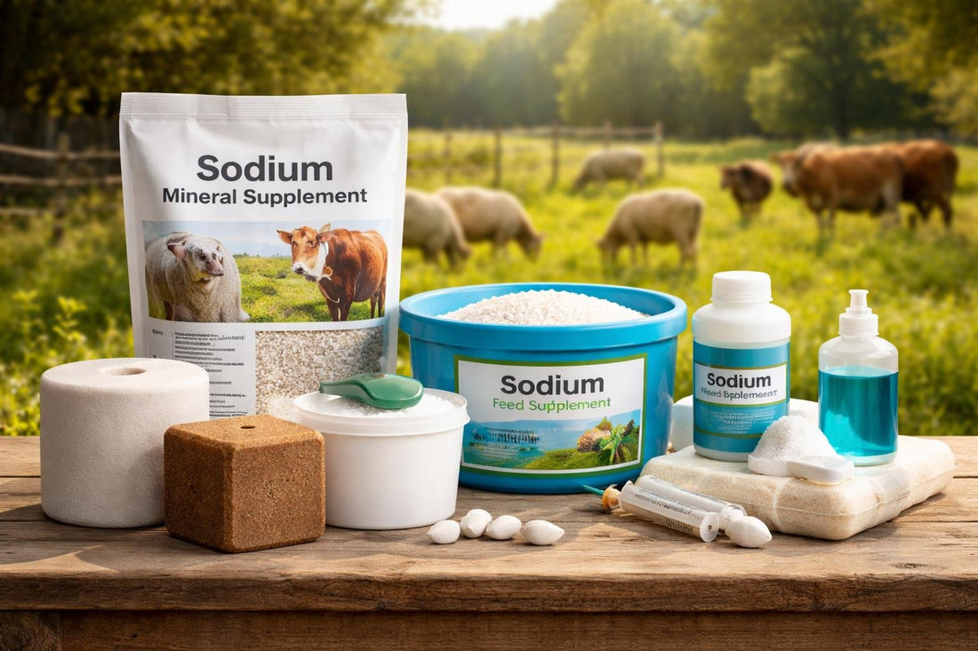 sodium supplements for sheep and cattle on farm