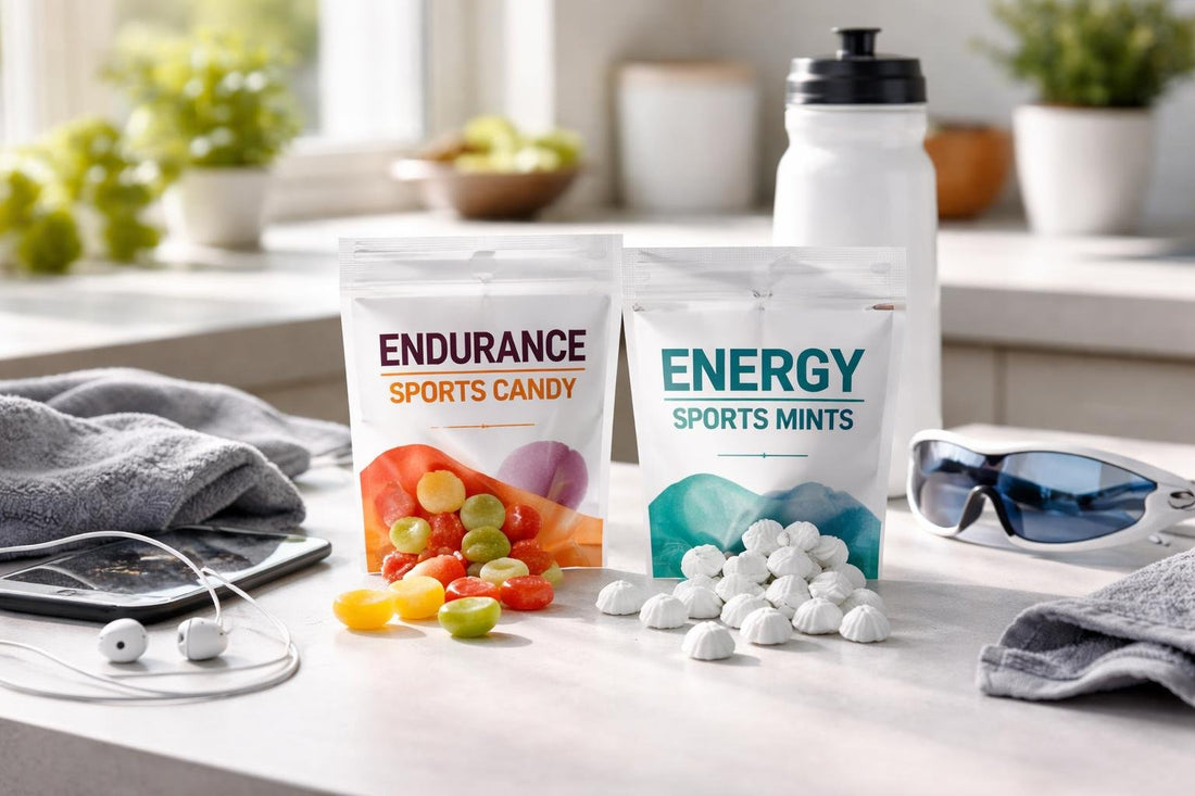 Sports candy and mints used for quick training energy