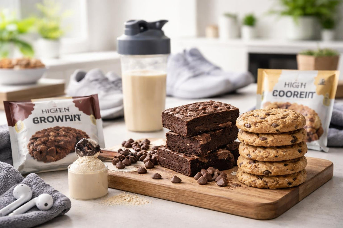 Sports nutrition cookies and brownies for beginner and advanced training