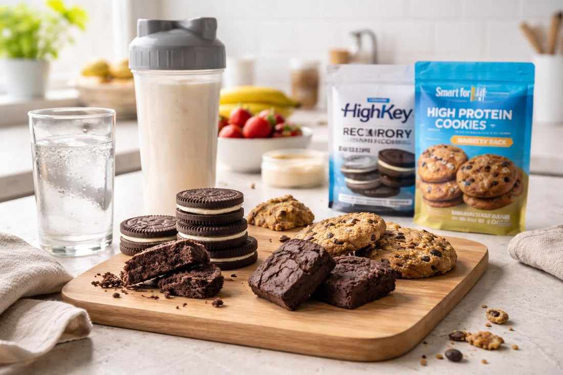 assorted sports nutrition cookies and brownies for recovery