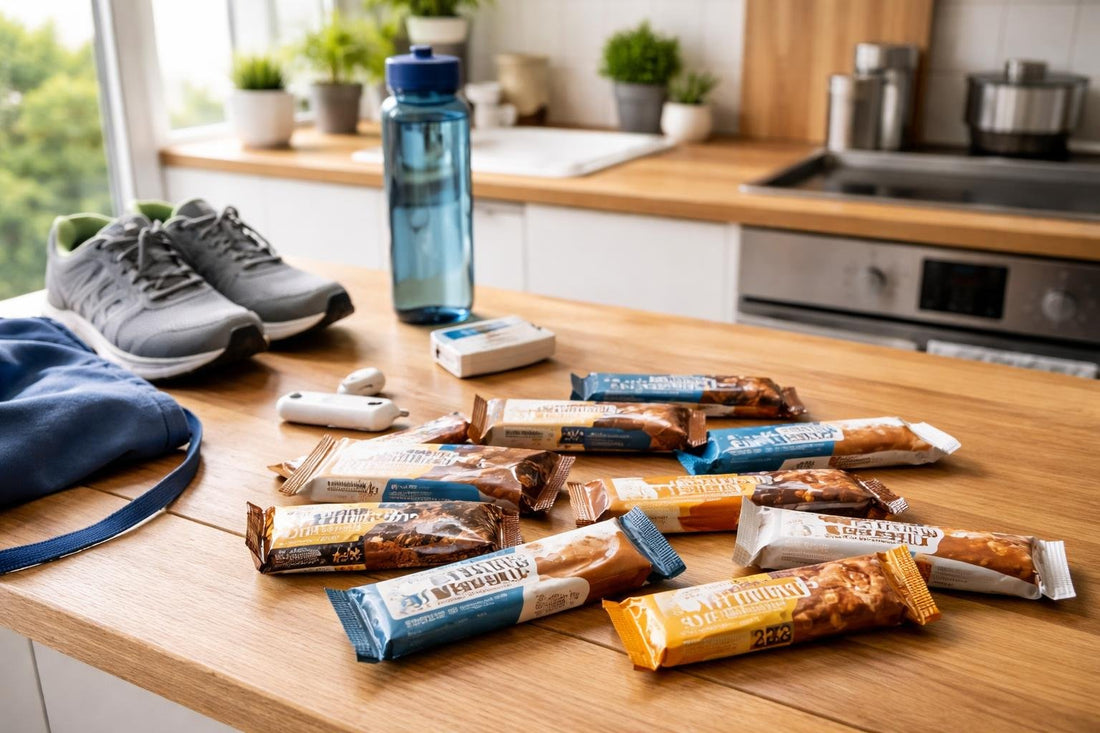 London runner choosing protein bar selection