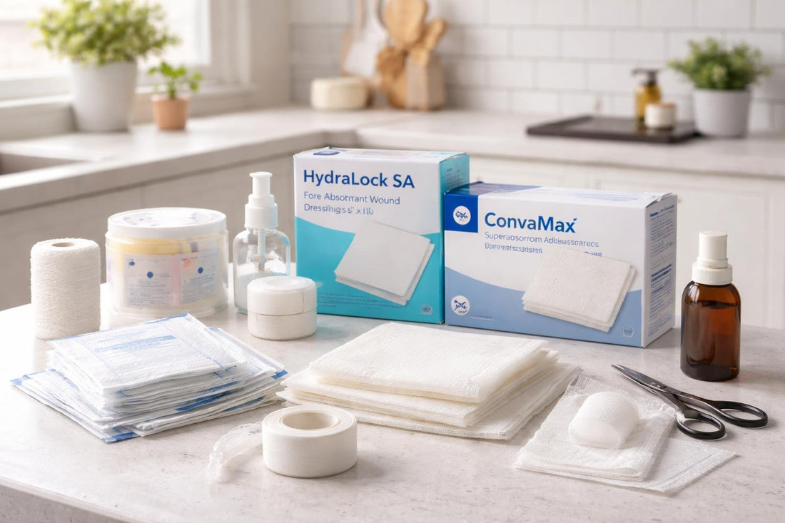 Sterile gauze and pads assortment for home first aid