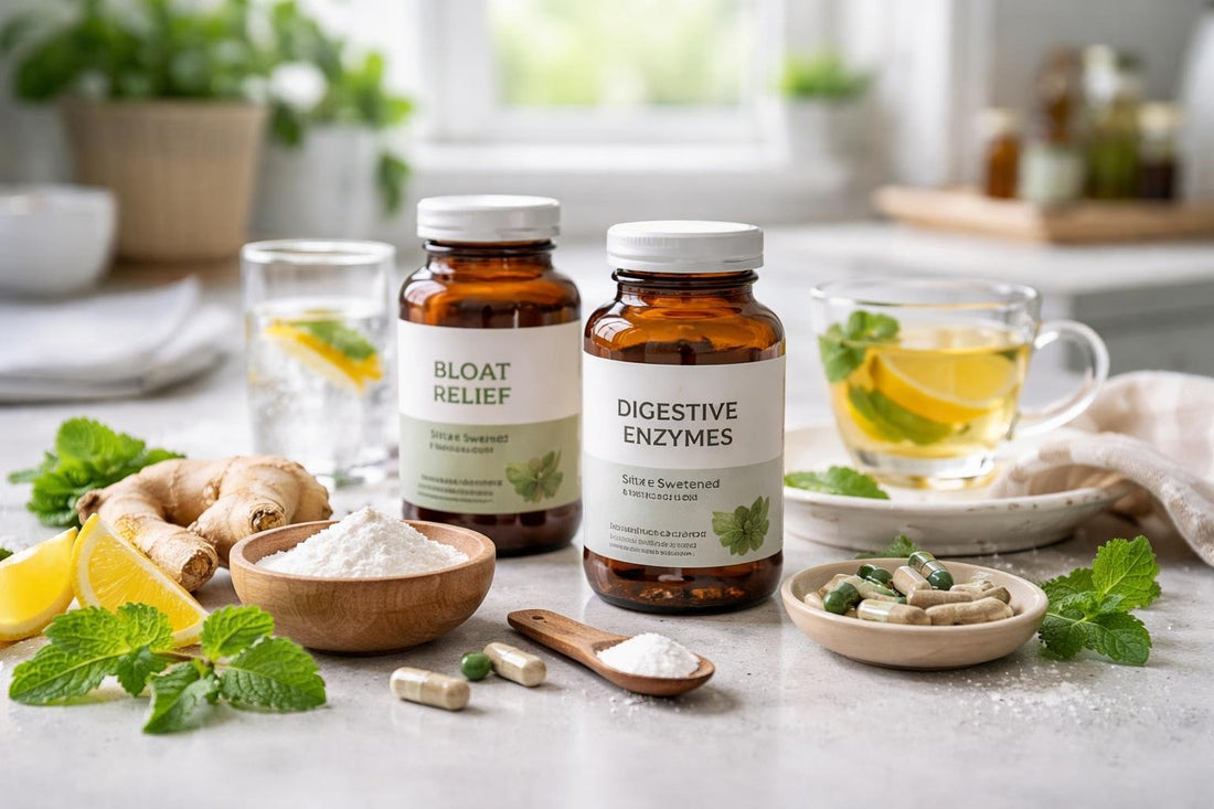 Stevia herbal supplements and remedies for bloating