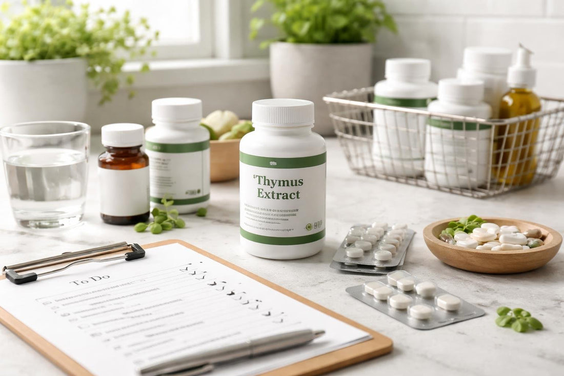 thymus extract supplements storage and checklist