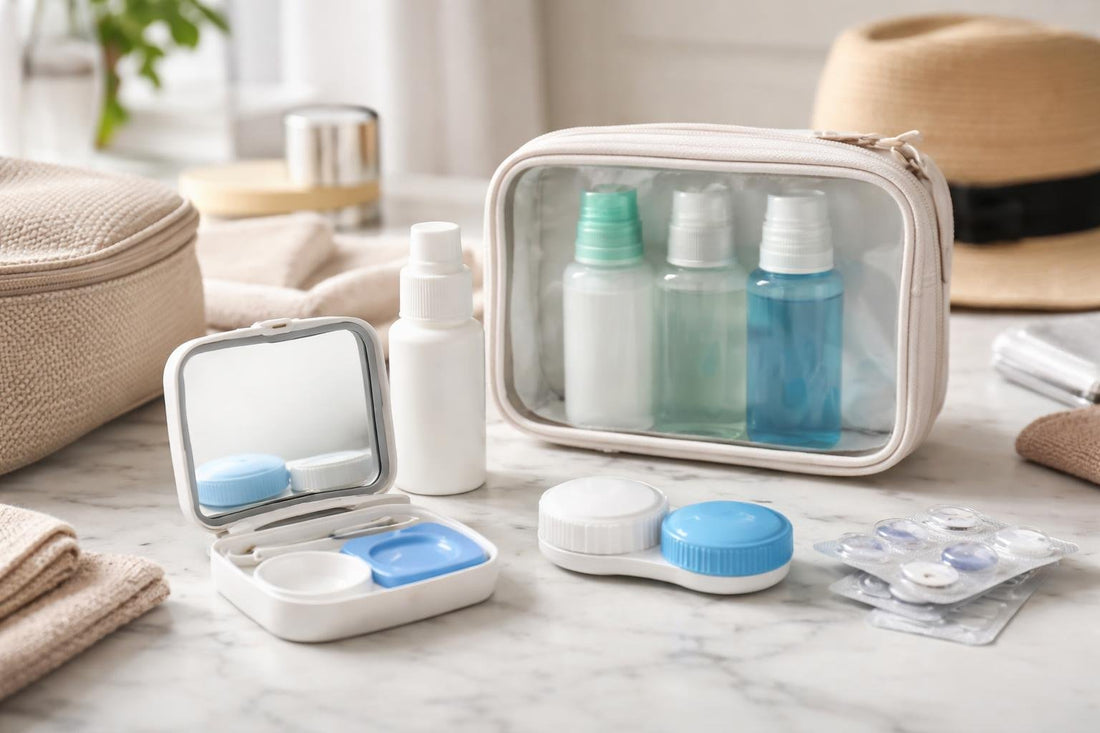 compact travel contact lens care essentials kit