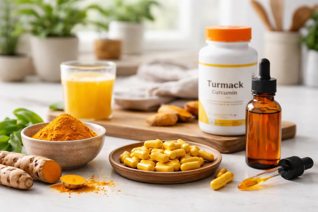 Turmeric capsules, powder and liquid drops for seasonal routines