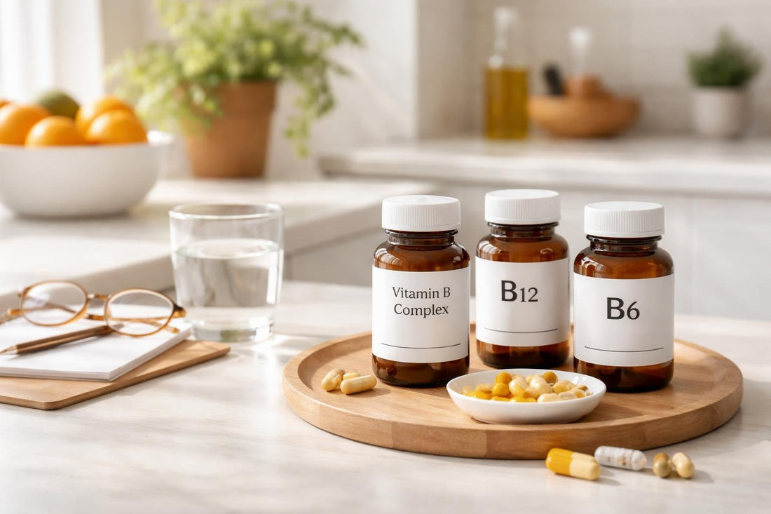 Beginner vitamin B supplement collection capsules and daily routine