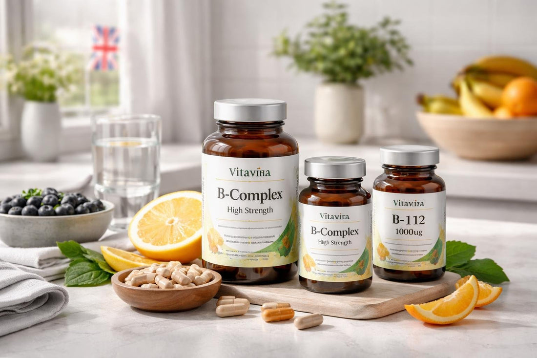 Vitamin B complex supplements on UK shelf