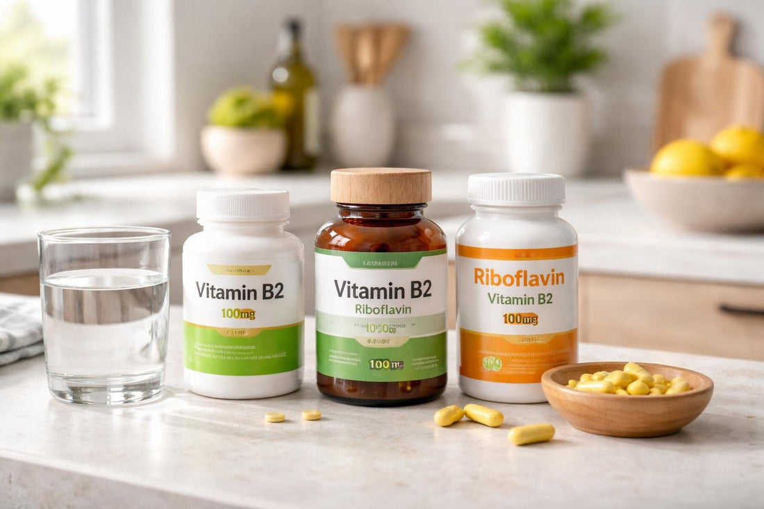 Selection of Vitamin B2 riboflavin supplements in UK