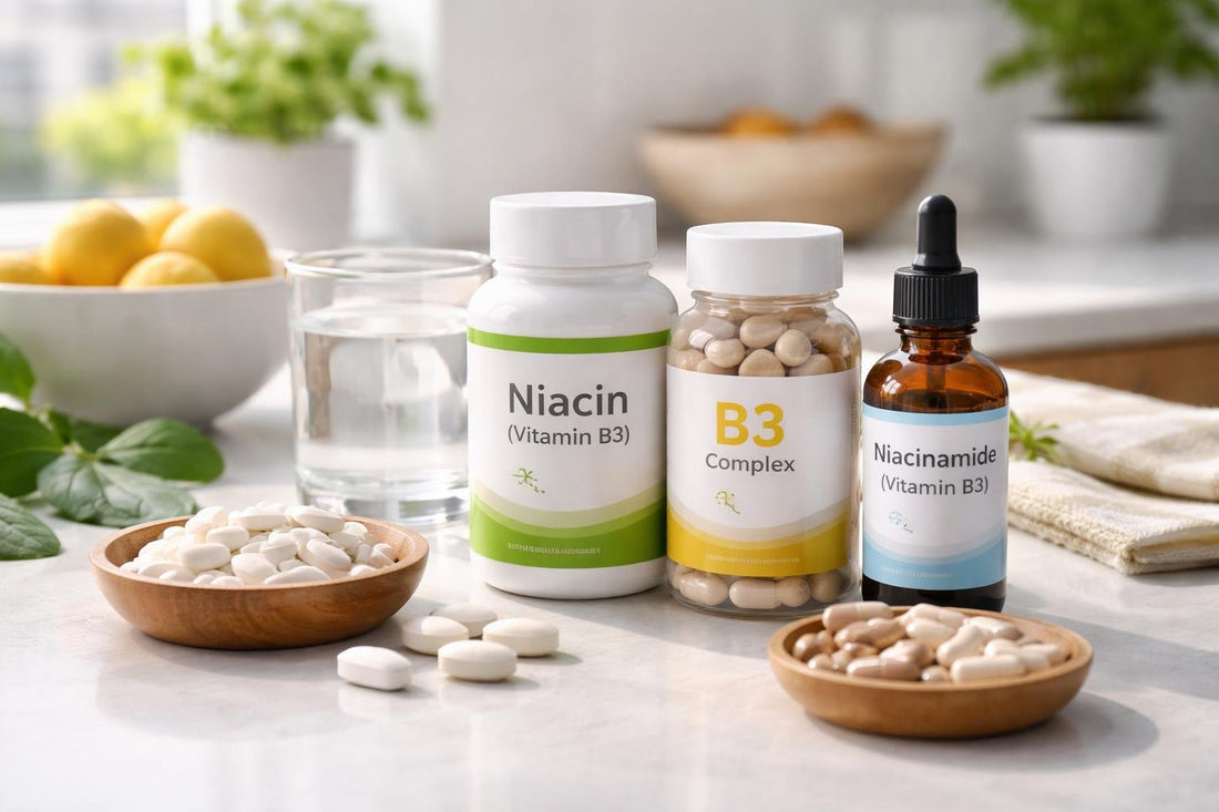 Vitamin B3 niacin tablets capsules and liquid