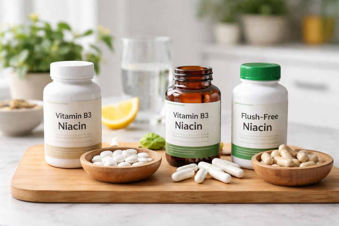 Vitamin B3 niacin tablets capsules and slow-release options