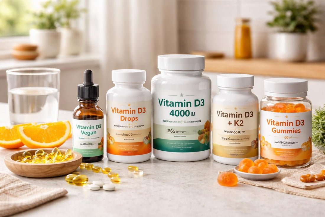 selection of vitamin D supplements for winter