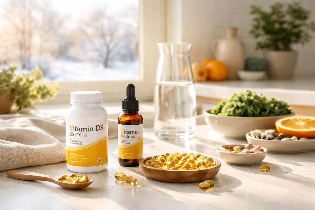 Vitamin D supplements and winter sun
