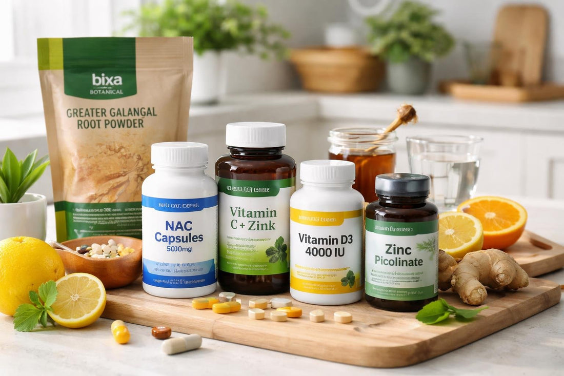 Selection of vitamins and supplements for immune support