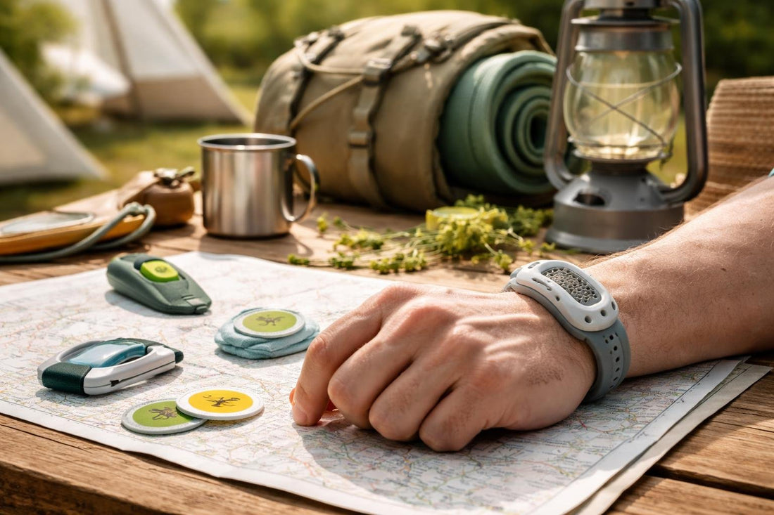 Wearable insect and pest repellent band on wrist