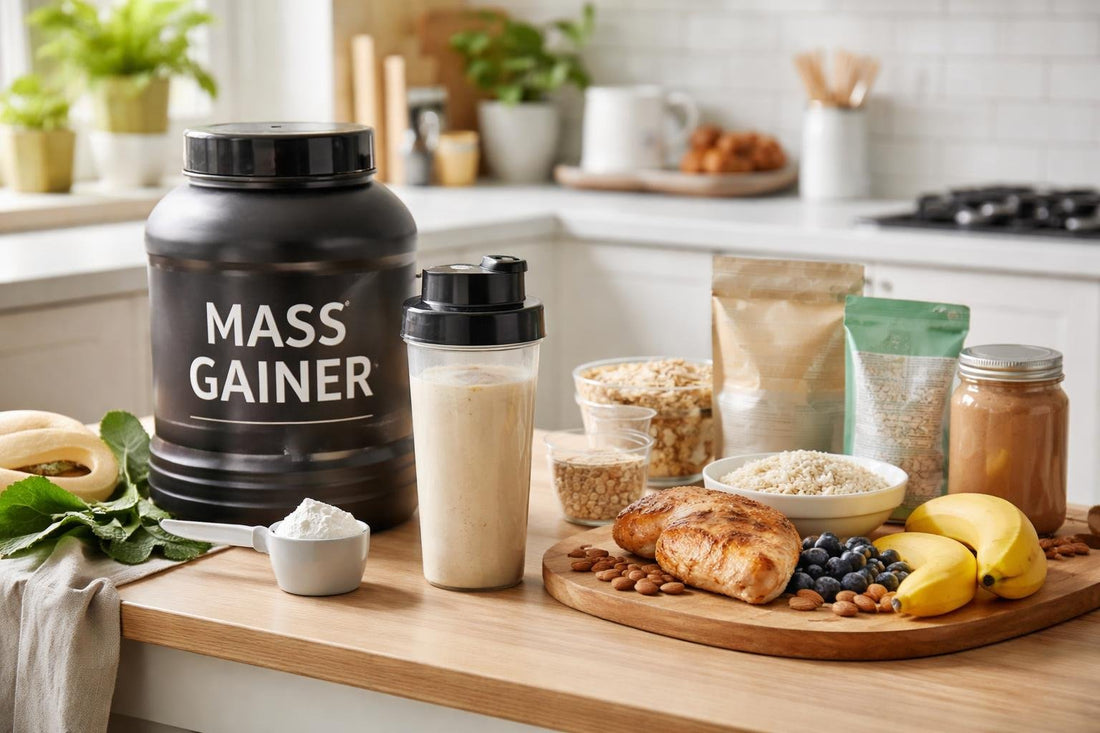 Beginner gym goer choosing weight gainer powder