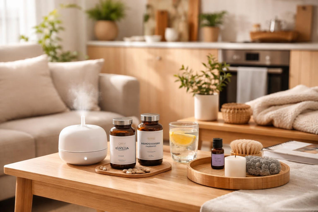 compact wellness essentials in a small flat
