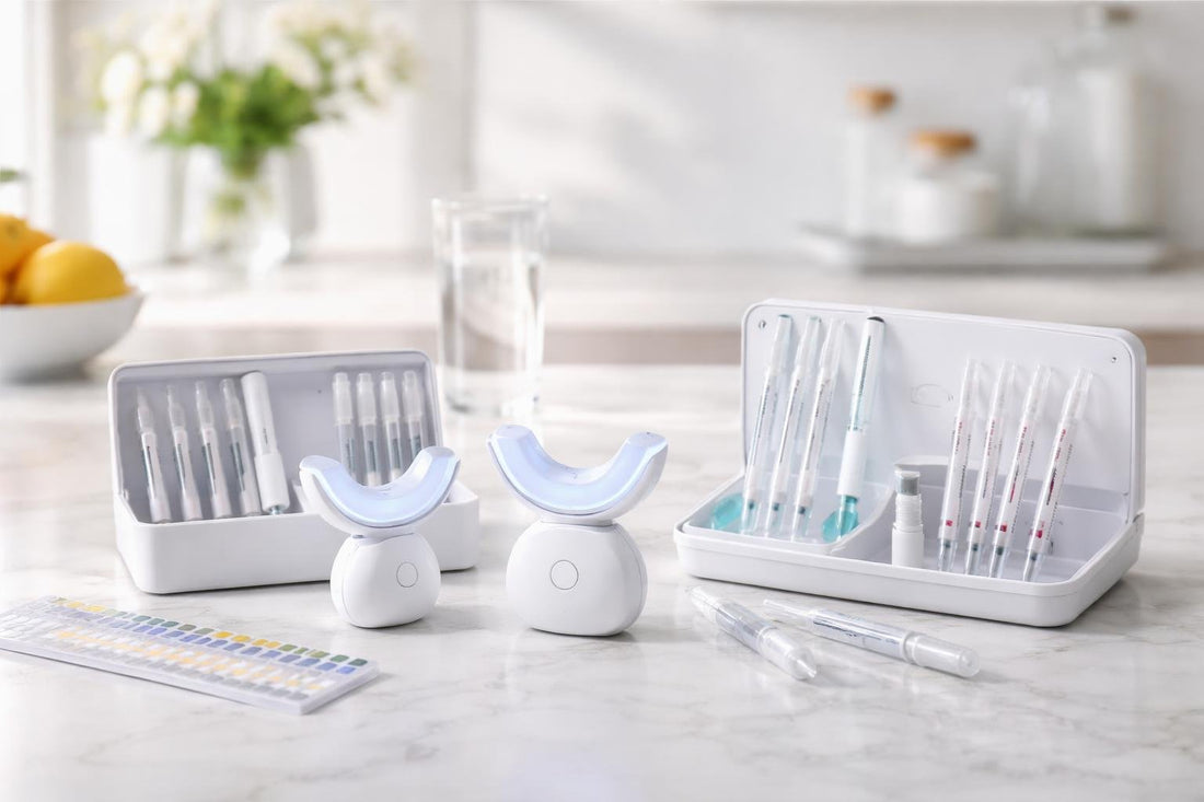 Professional whitening kit options for beginners and advanced users