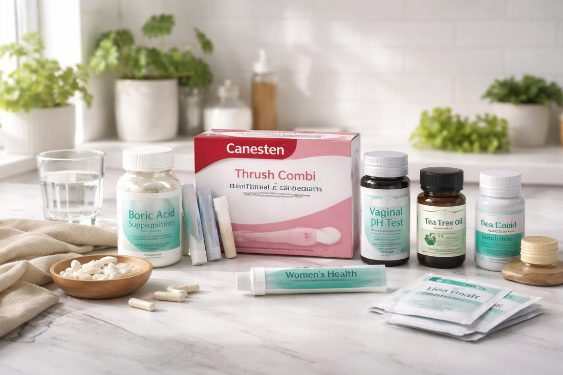 Assorted yeast infection treatments and supplements UK
