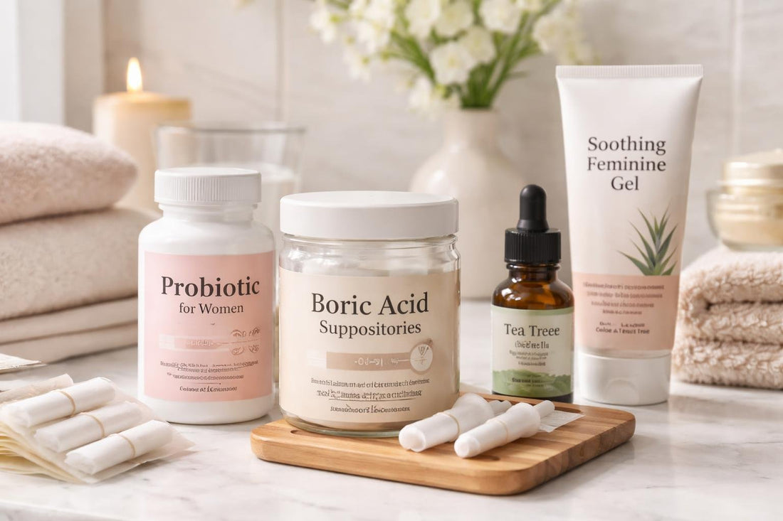 Yeast infection treatment selection with probiotics and boric acid