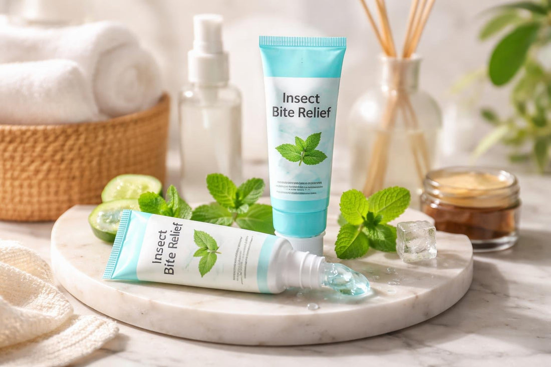 Cooling gel and cream for insect bite relief