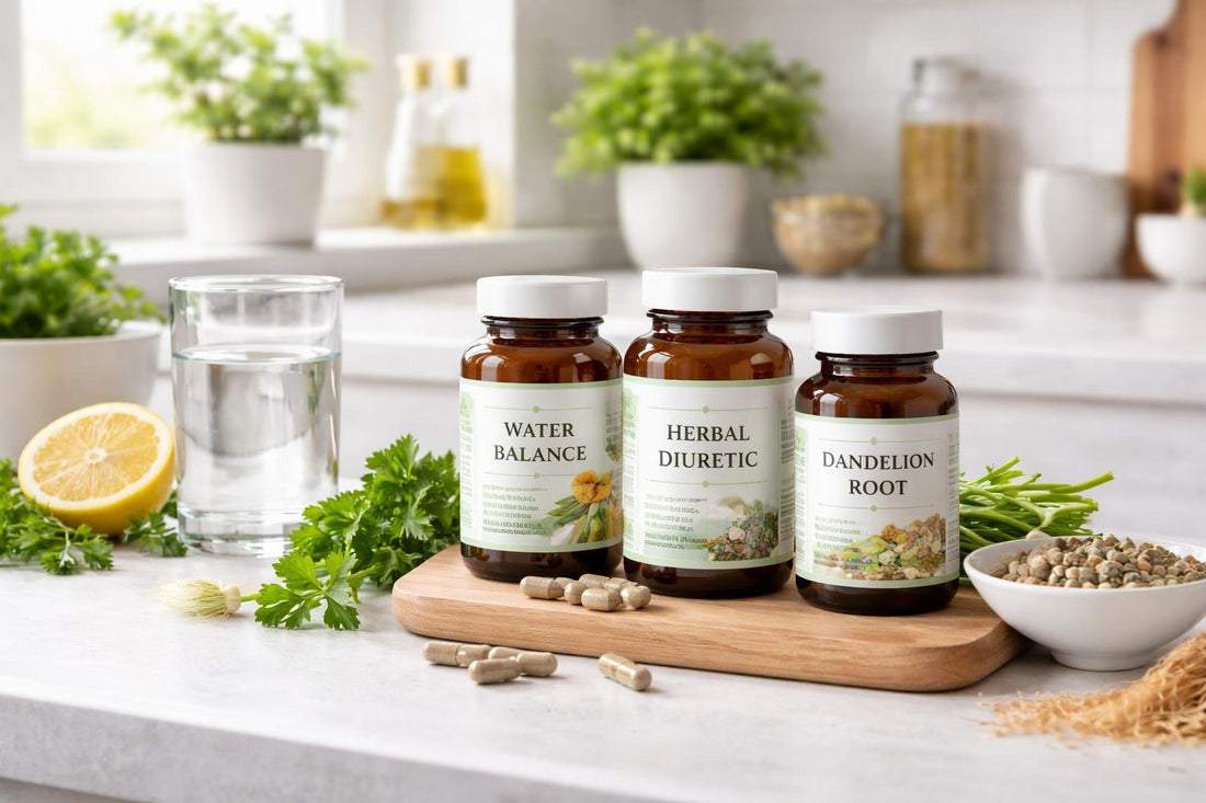 Herbal diuretic support supplements for everyday water balance