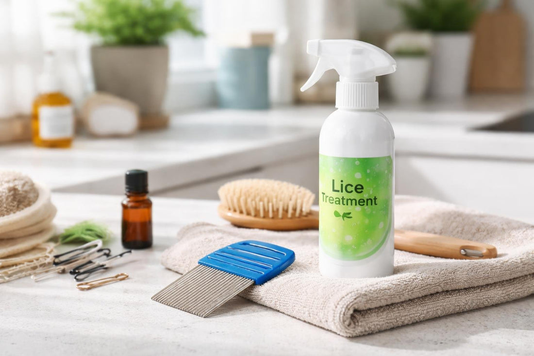 Lice treatment spray and nit comb for school outbreaks