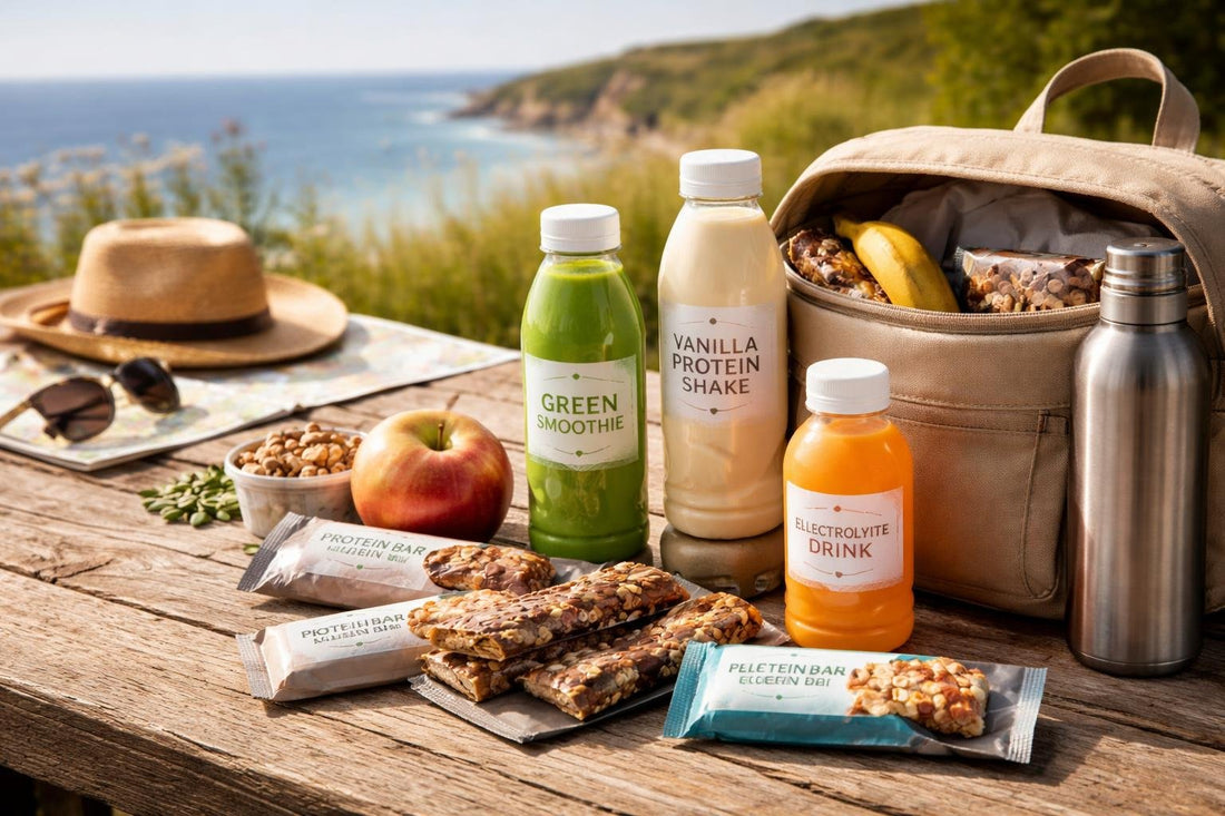 Nutrition bars and drinks packed for a Yorkshire day out