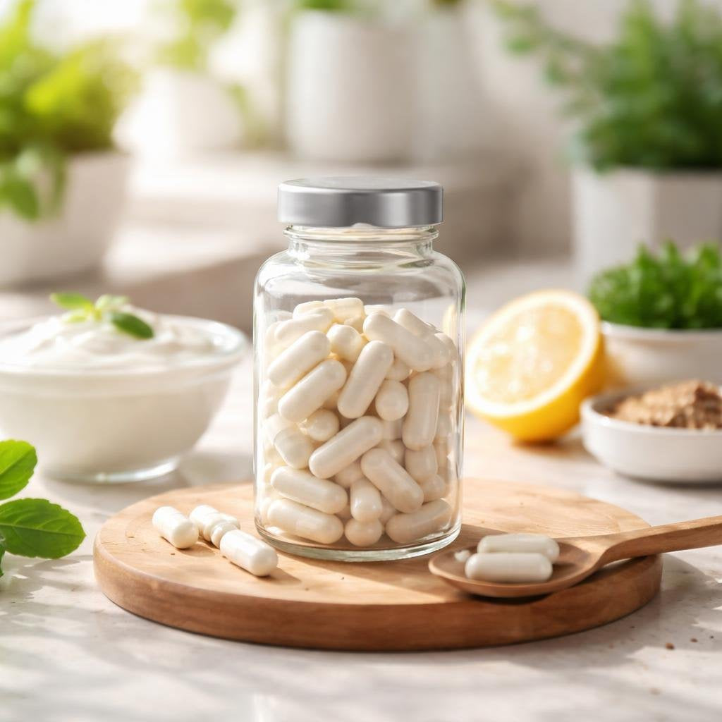 Acidophilus probiotic capsules supporting daily gut balance