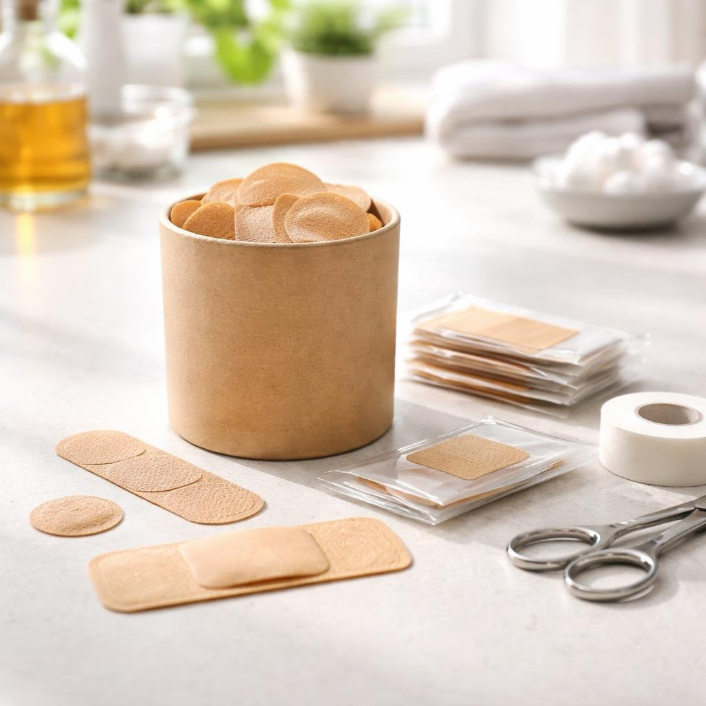 Assorted adhesive bandages for cuts, grazes and blisters