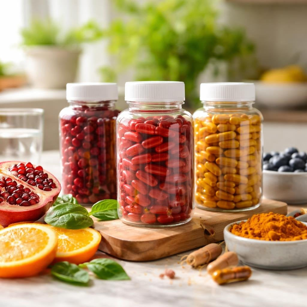 Antioxidant supplements with vitamin C, E and minerals
