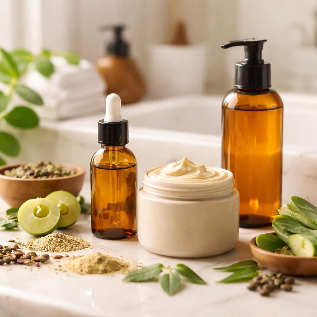 Ayurvedic hair oils and scalp care essentials collection