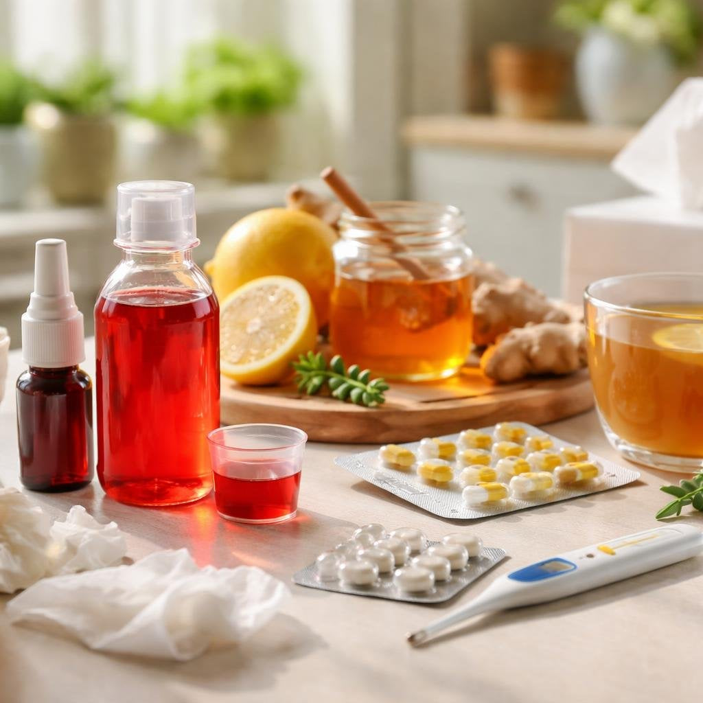 Cough and cold medicines, syrups, drops and therapies