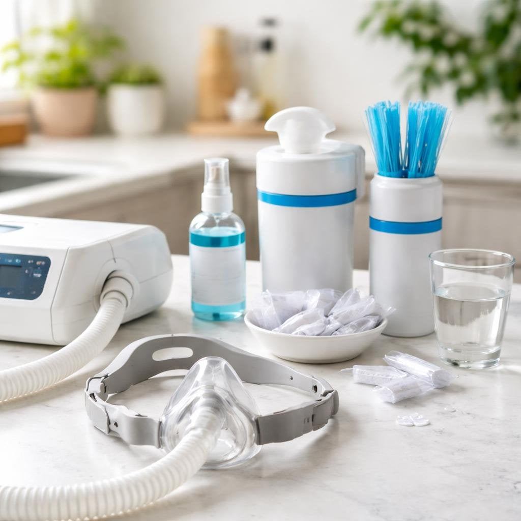 CPAP accessories including tubing, filters and mask parts