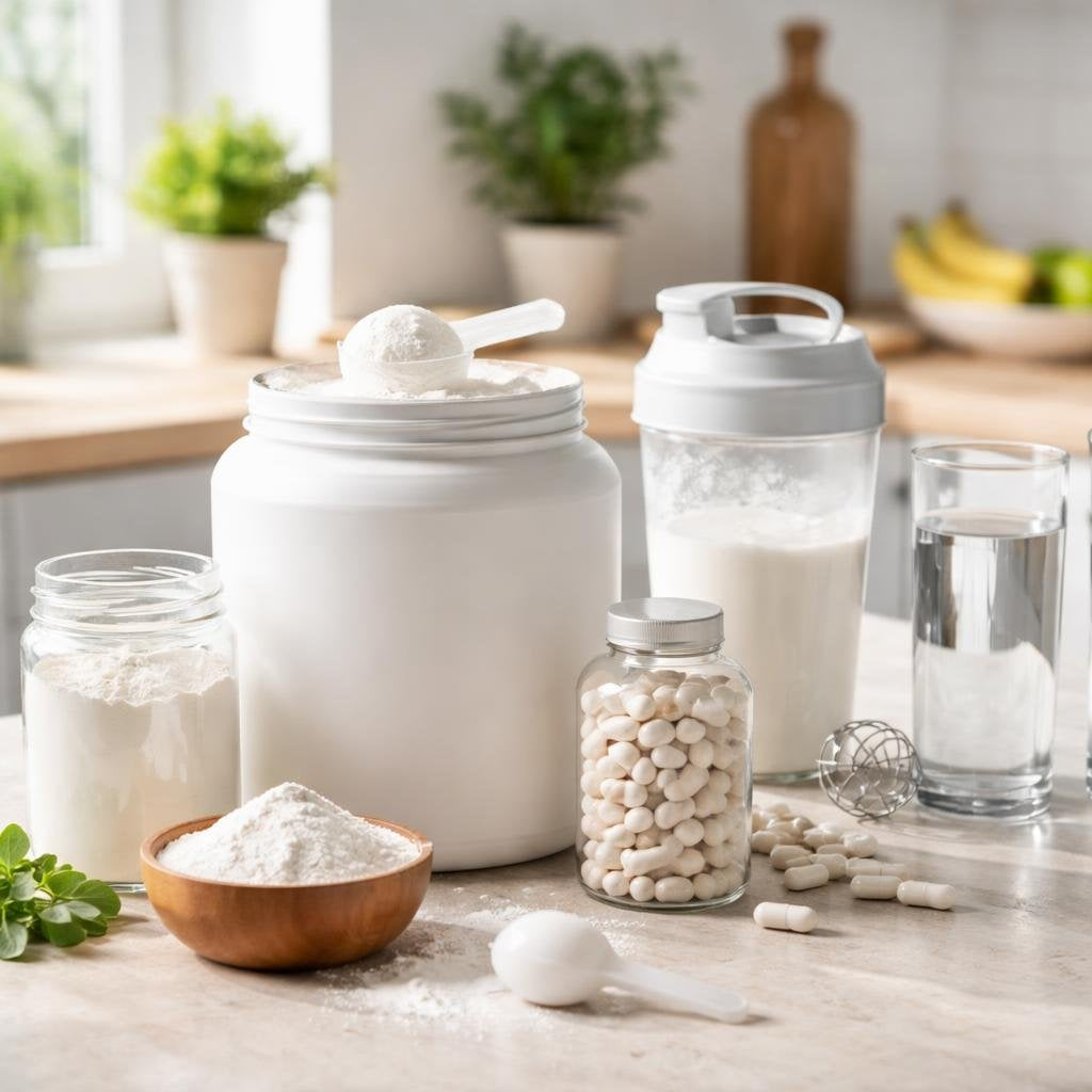 Creatine monohydrate powder for strength and performance